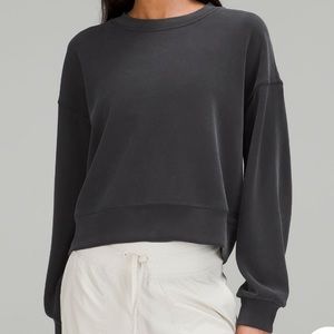 Lululemon Softstreme Perfectly Oversized Cropped Crew 2 Black